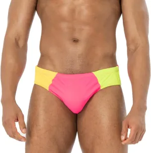 AIMPACT Mens Stripe Swim Briefs Retro Swimwear Sexy Bikini Swimsuit Print Bathing Suit