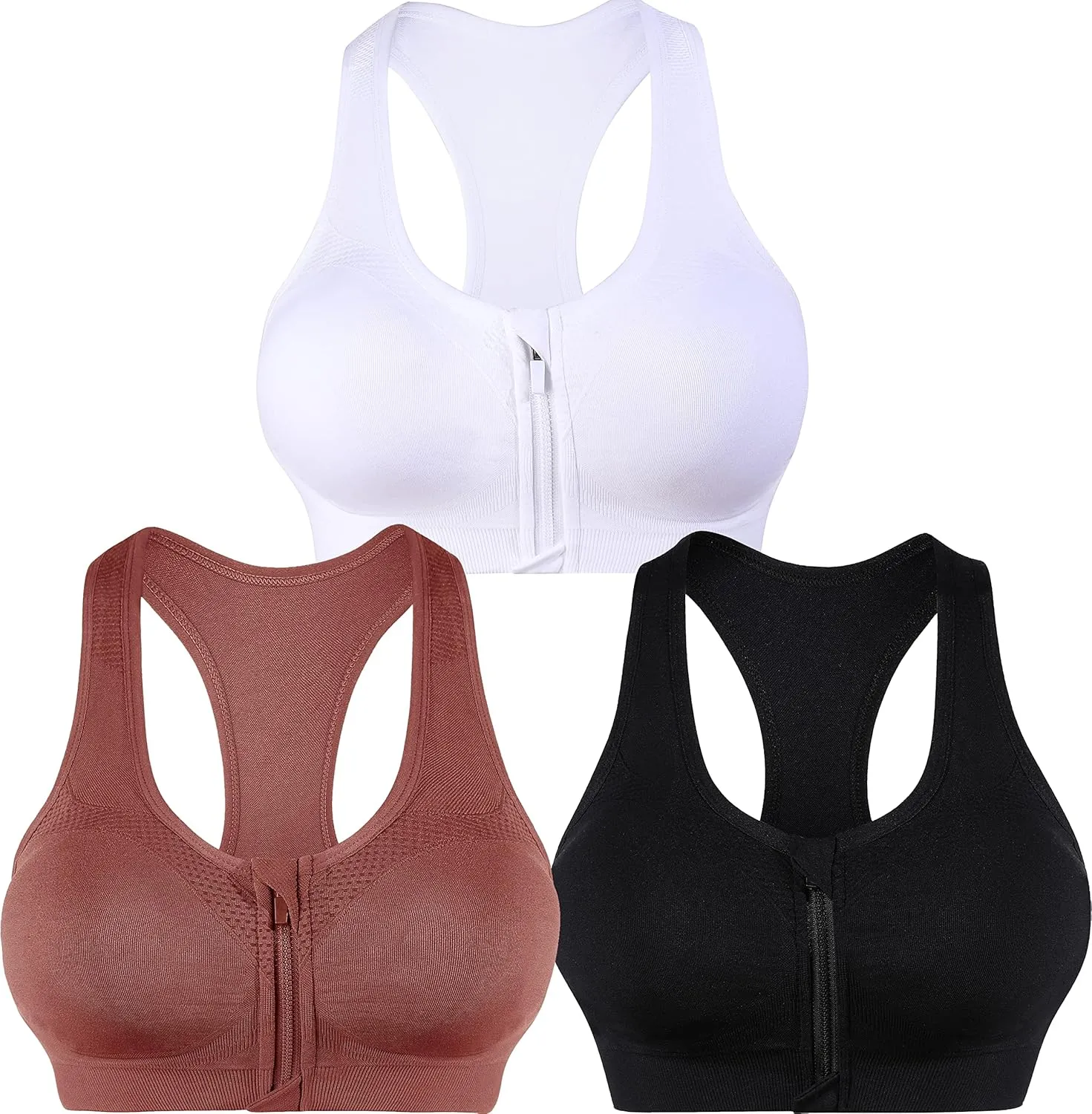 AKAMC Women's Removable Padded Strappy Sports Bra Yoga Tops Activewear for Women
