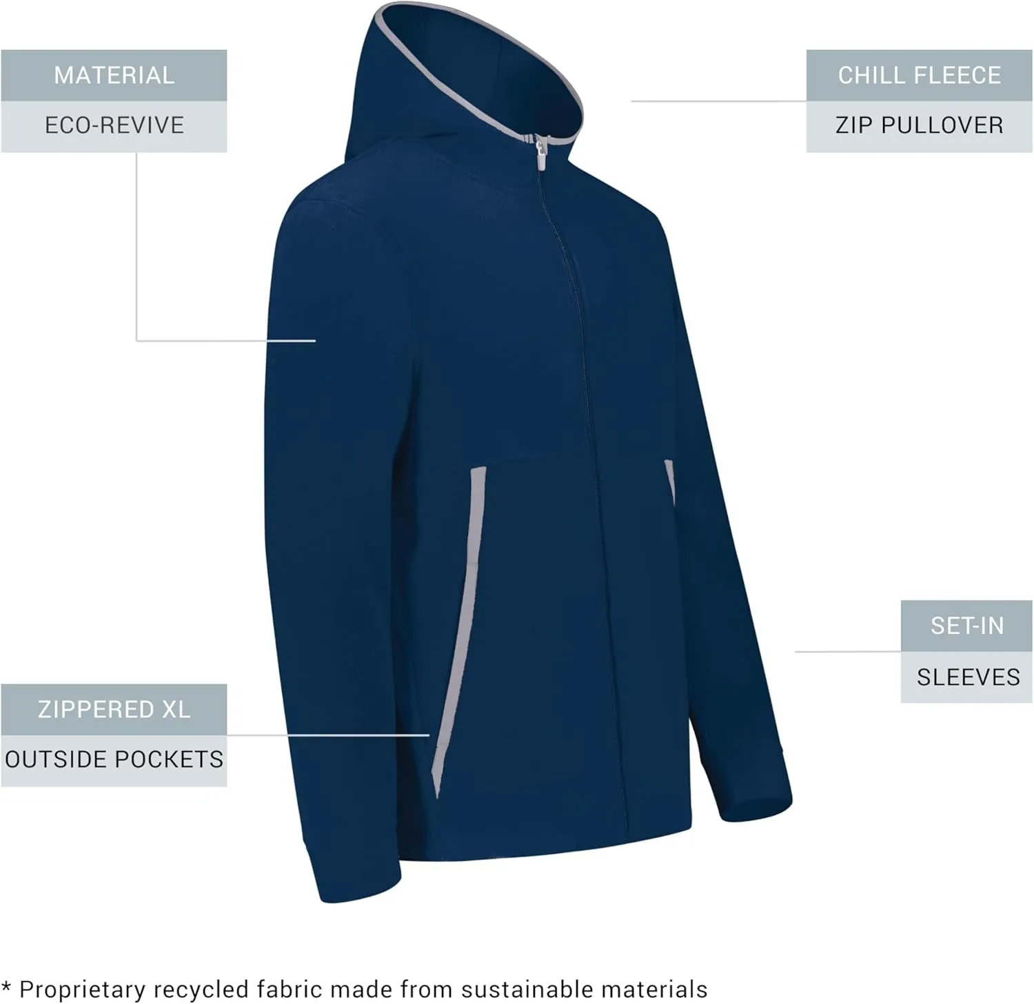 Augusta Sportswear Men's Chill Fleece 2.0 Full Zip Hoodie