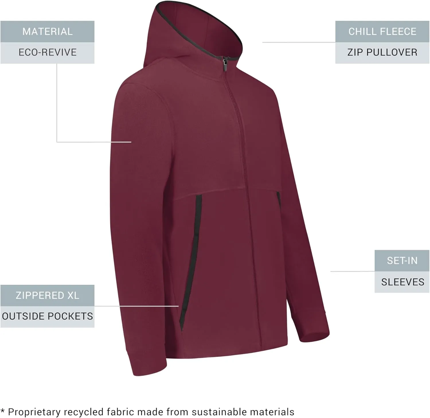 Augusta Sportswear Men's Chill Fleece 2.0 Full Zip Hoodie