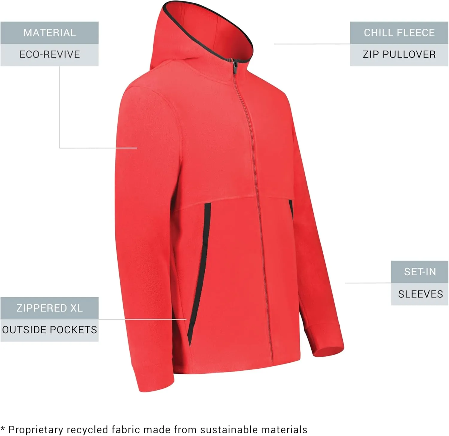 Augusta Sportswear Men's Chill Fleece 2.0 Full Zip Hoodie
