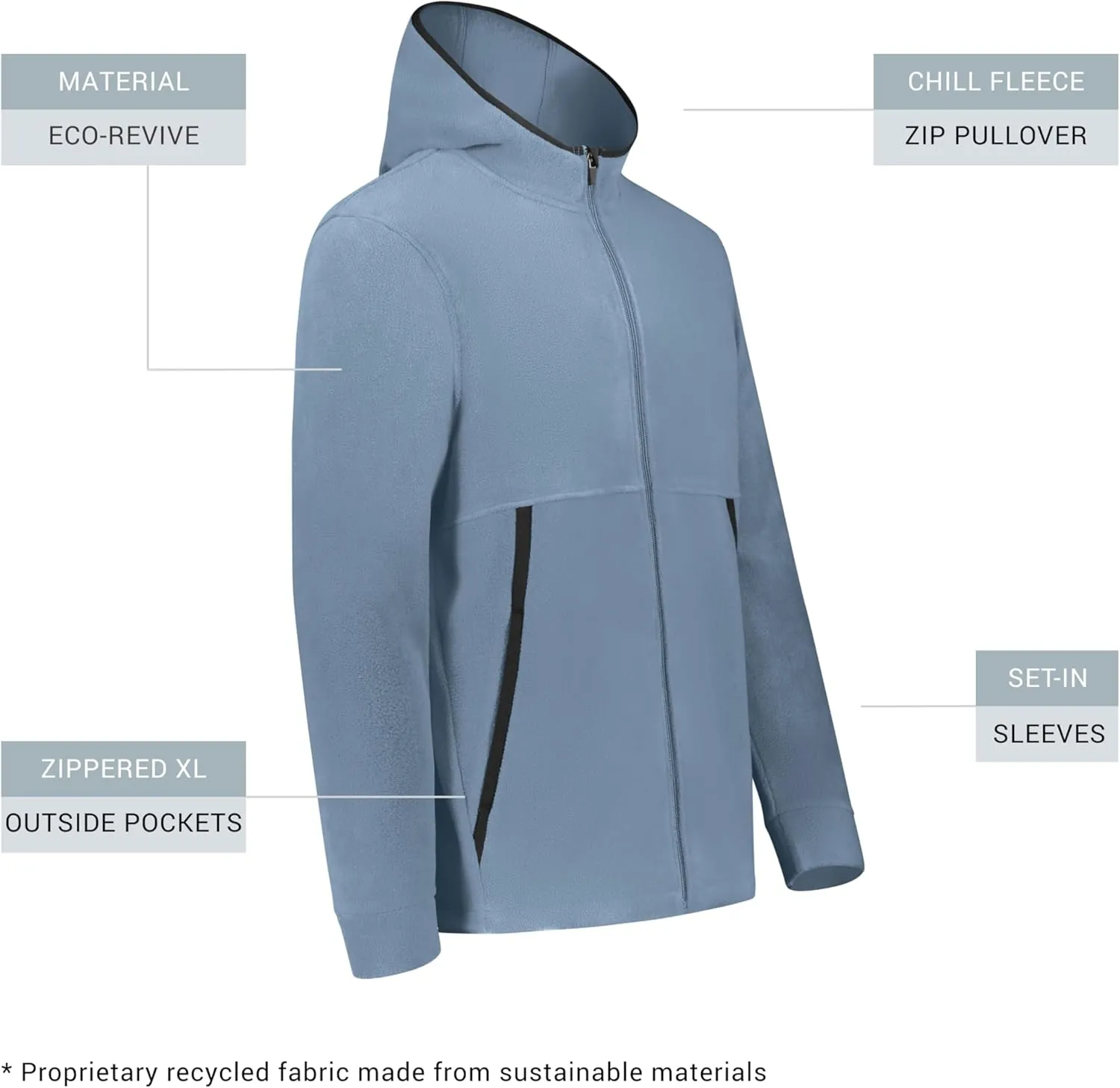 Augusta Sportswear Men's Chill Fleece 2.0 Full Zip Hoodie