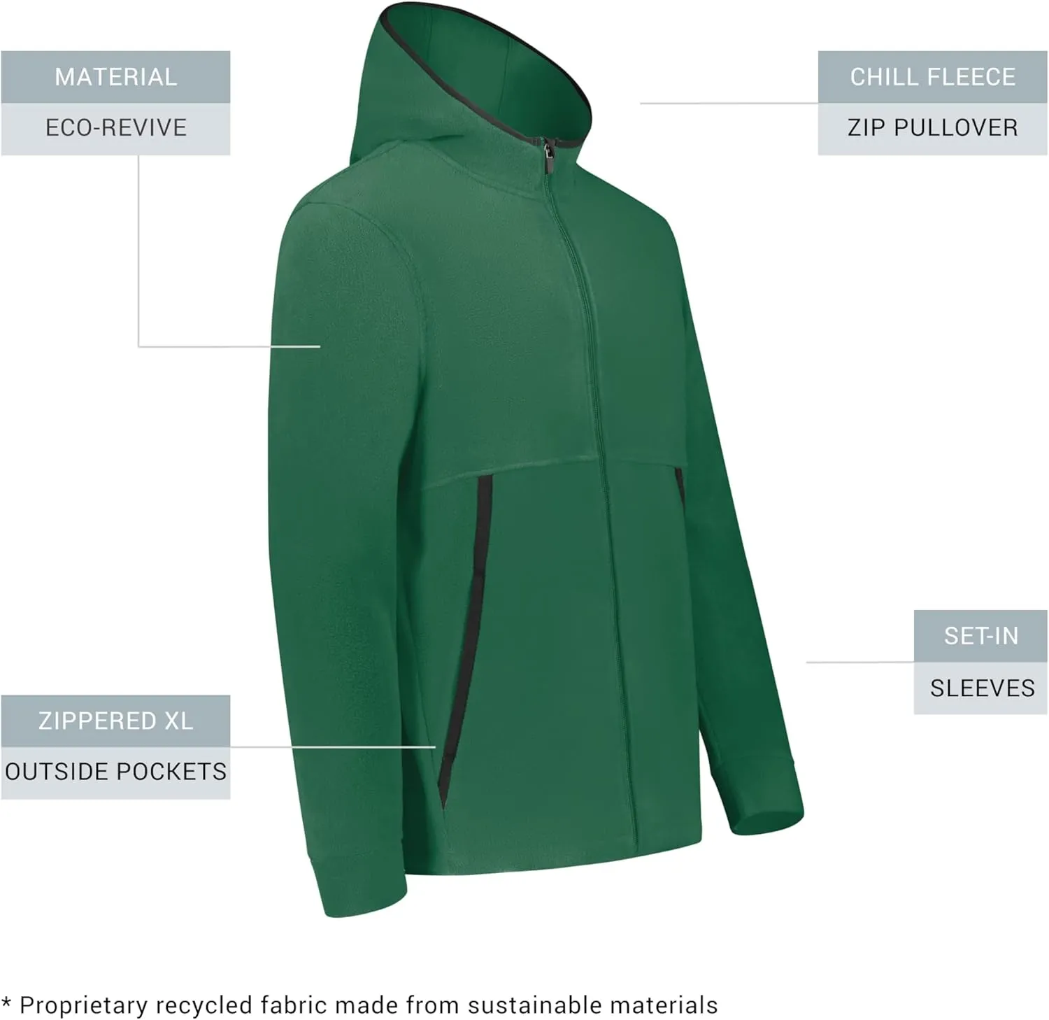Augusta Sportswear Men's Chill Fleece 2.0 Full Zip Hoodie