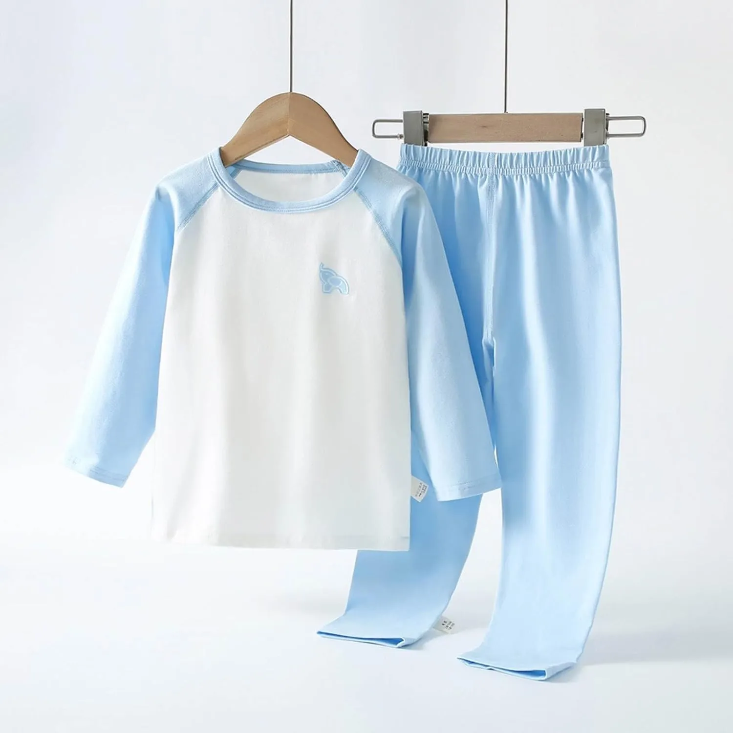 Baby Boy Organic Cotton Soft Pajamas, Long Sleeve Tee and Pant 2-Piece Pj Set for Fall