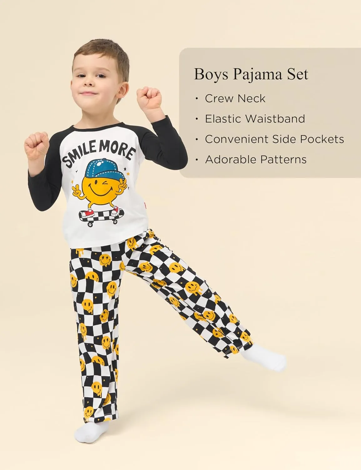 Bamboo Viscose Boys Pajamas Set Toddler Soft Long Sleeve Boys' Sleepwear