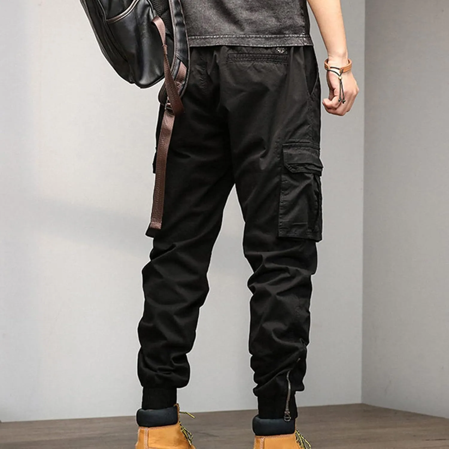 Big and Tall Men Cargo Jogger Sweat Pants Loose Fit Multi-Pocket Ripstop Hiking Work Pants Classic Fit Multi Pockets