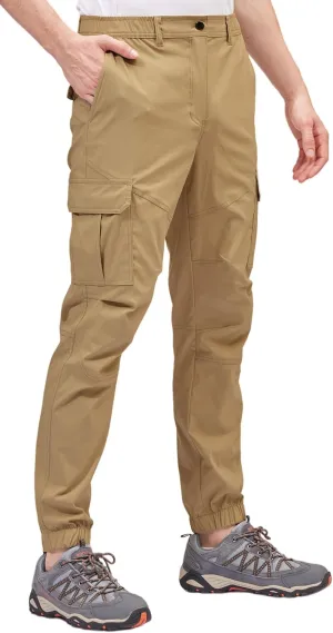 BLUE CHILL Mens Cargo Joggers – Slim Fit, Stretch Comfort, Water-Resistant, 7 Pockets, Lightweight for Hiking & Travel