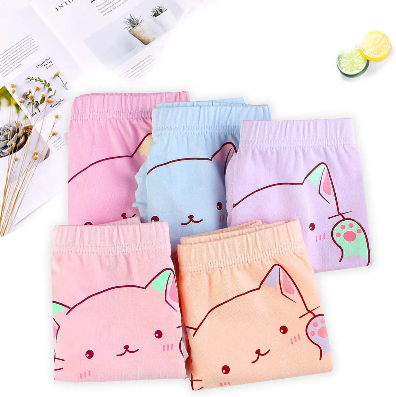BOOPH Girls Underwear Baby Toddler Panties 5 Pack Briefs Boyshort for 2-8Y