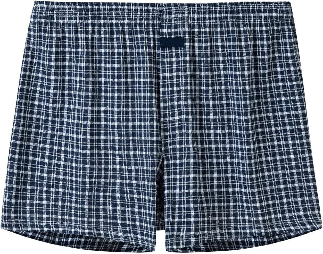 Boxer Briefs for Men 100% Cotton Plaid Soft Underwear Breathable Pajamas Shorts Elastic Waist Comfortable Loose Briefs