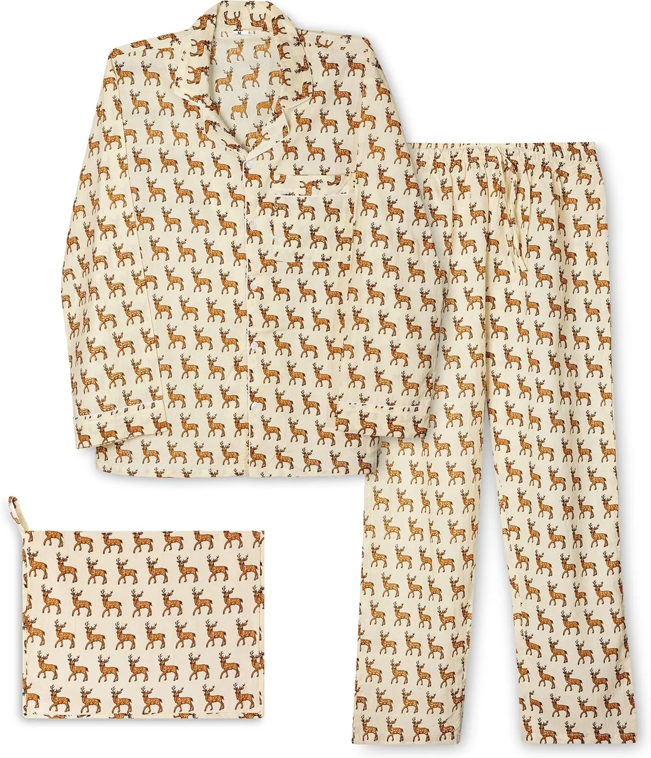 Boys Pajama Pants and Shirt Set - Animal Print Soft Cotton, Pijamas Para Hombres Set, Breathable & Light Cotton PJ Set
