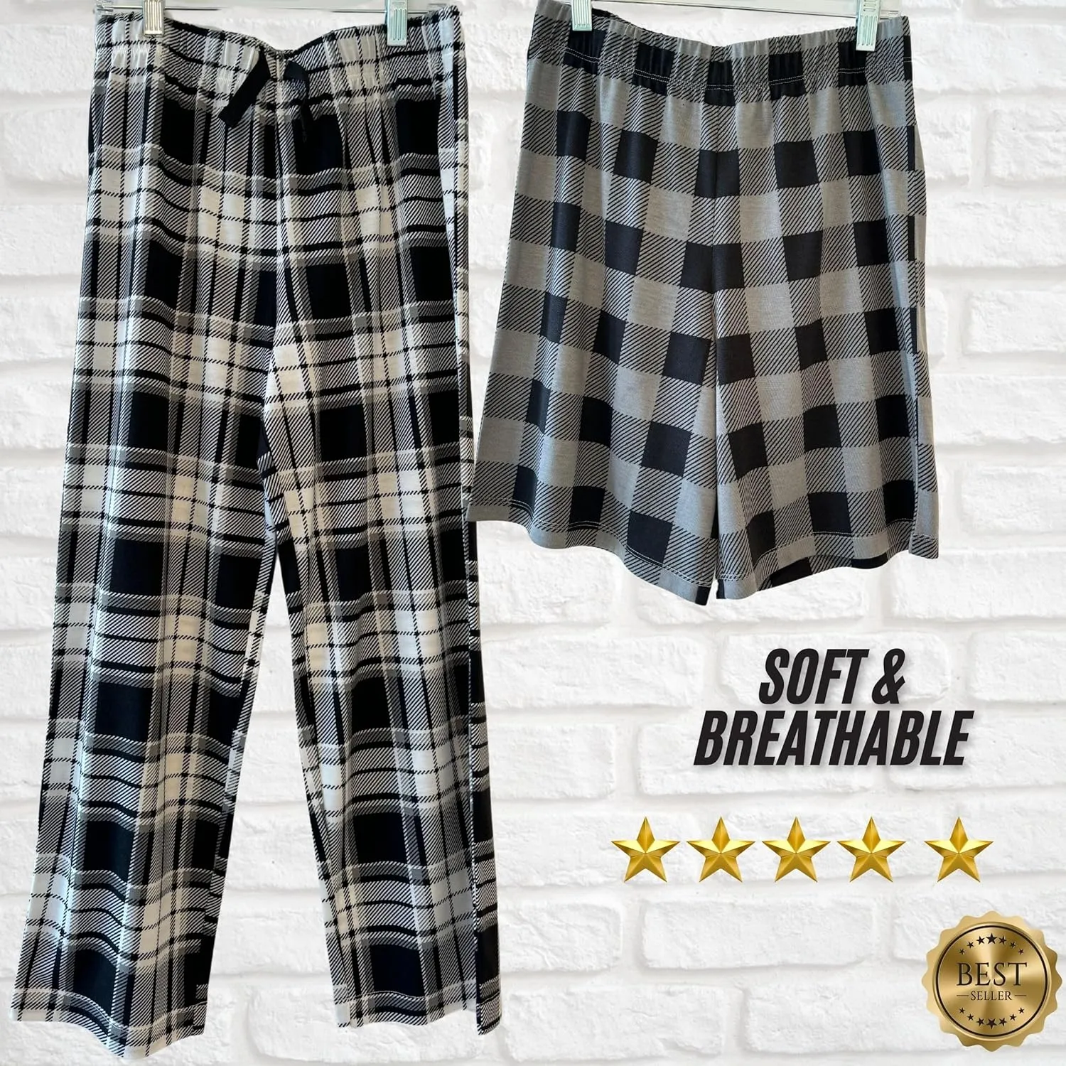 Boys Pajamas Set, 3-Piece Boys’ Sleepwear Pjs, Loose Fit, Soft, Breathable, Teens and Kids - Size 7-8, 10-12, 14-16