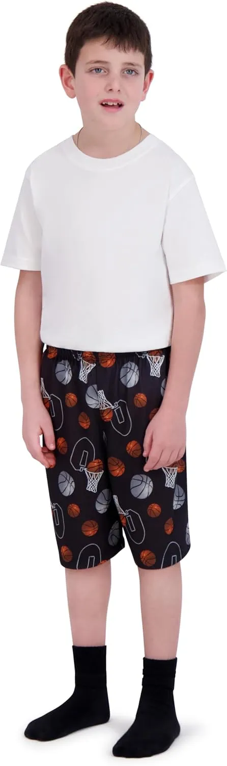 Boys Sleep Shorts - 3 Pack, Summer Pajama Shorts Set, Soft Boys' PJ Bottoms, Teen & Kids Size 5 6 7 8 10-12 14-16