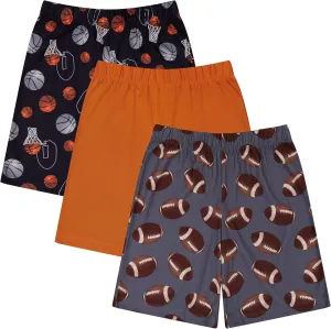 Boys Sleep Shorts - 3 Pack, Summer Pajama Shorts Set, Soft Boys' PJ Bottoms, Teen & Kids Size 5 6 7 8 10-12 14-16