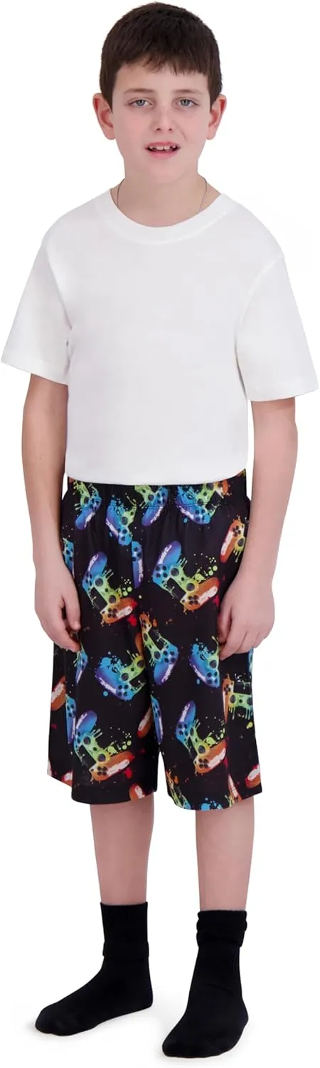 Boys Sleep Shorts - 3 Pack, Summer Pajama Shorts Set, Soft Boys' PJ Bottoms, Teen & Kids Size 5 6 7 8 10-12 14-16