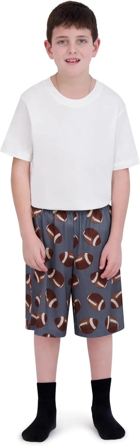 Boys Sleep Shorts - 3 Pack, Summer Pajama Shorts Set, Soft Boys' PJ Bottoms, Teen & Kids Size 5 6 7 8 10-12 14-16