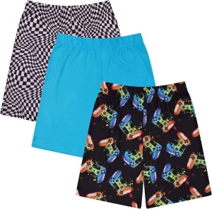 Boys Sleep Shorts - 3 Pack, Summer Pajama Shorts Set, Soft Boys' PJ Bottoms, Teen & Kids Size 5 6 7 8 10-12 14-16
