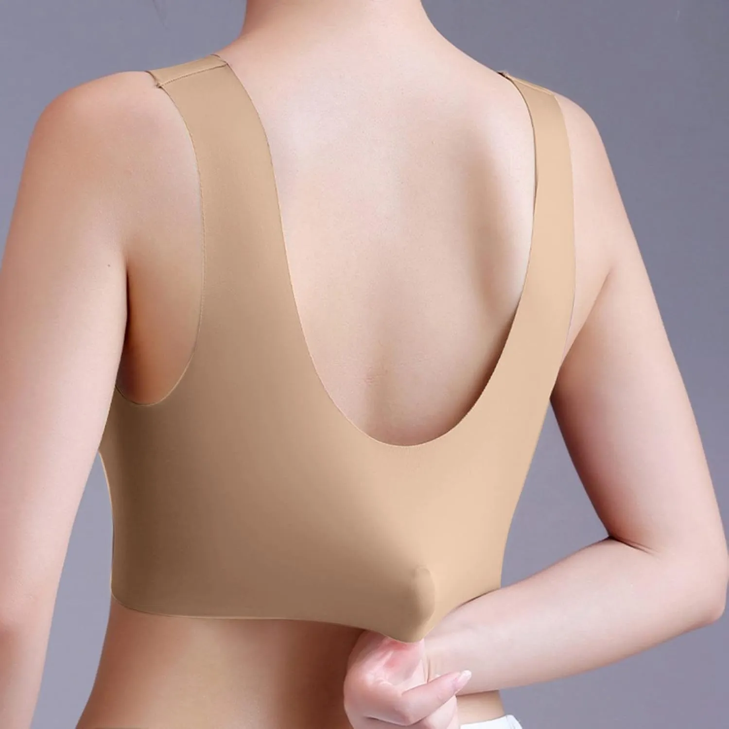 Bralettes for Women No Underwire Bras for Women V Neck Brassiere Scalloped Full Coverage Smooth Comfort Bandeau Bra