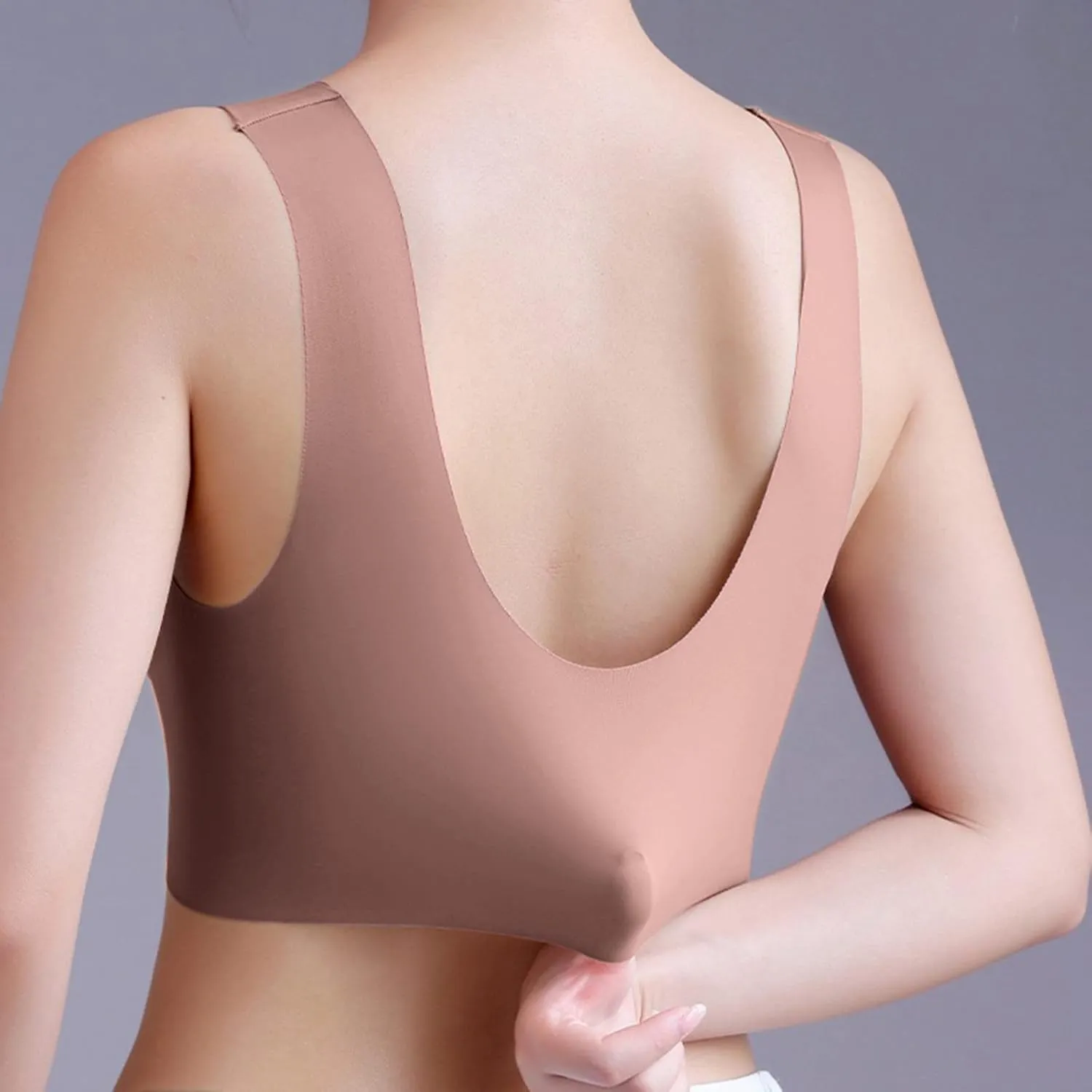 Bralettes for Women No Underwire Bras for Women V Neck Brassiere Scalloped Full Coverage Smooth Comfort Bandeau Bra
