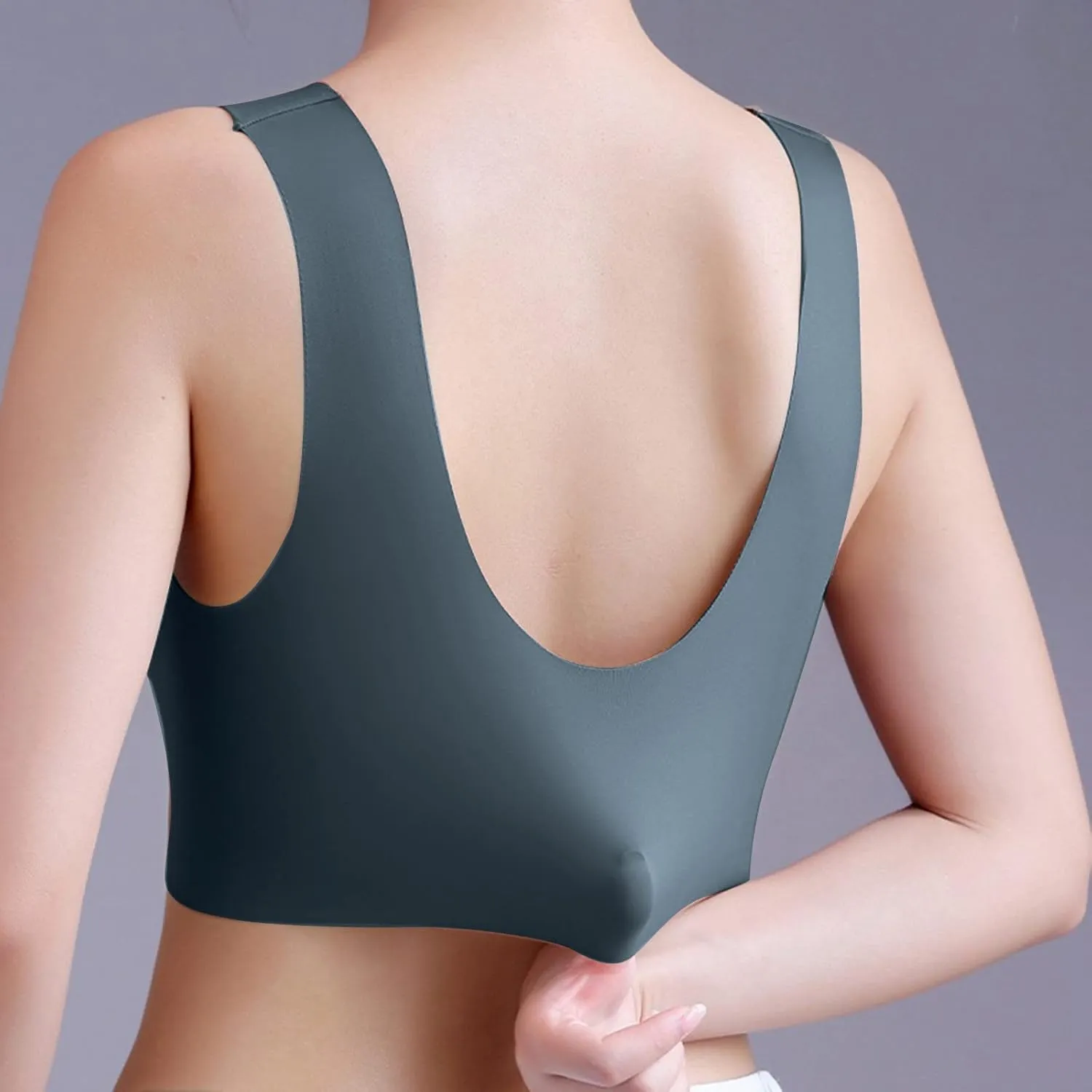 Bralettes for Women No Underwire Bras for Women V Neck Brassiere Scalloped Full Coverage Smooth Comfort Bandeau Bra