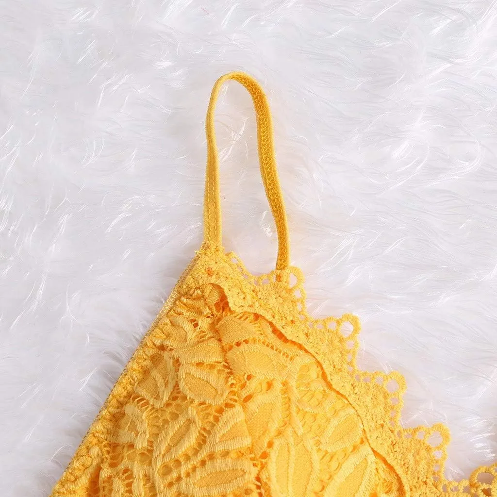 Bralettes for Women V Neck Lace Camisole Y2K Tank Top Strappy Cami Unpadded Bra Lingerie Crop Tops Outfits Everyday Bras