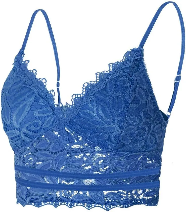 Bralettes for Women V Neck Lace Camisole Y2K Tank Top Strappy Cami Unpadded Bra Lingerie Crop Tops Outfits Everyday Bras