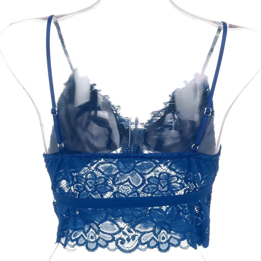 Bralettes for Women V Neck Lace Camisole Y2K Tank Top Strappy Cami Unpadded Bra Lingerie Crop Tops Outfits Everyday Bras