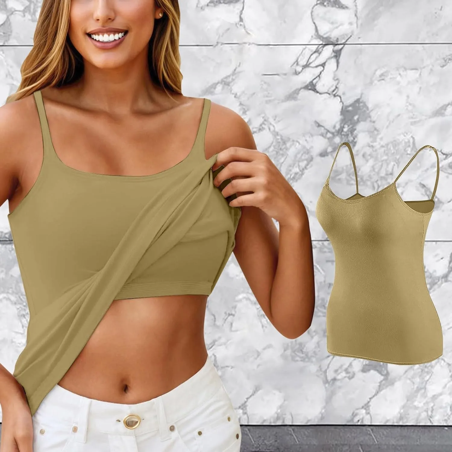 Bras for Women Plus Size Tank Tops with Built in Bras Bralettes Racerback Padded Sports Bras Tank Fitted Basic Cami Tops
