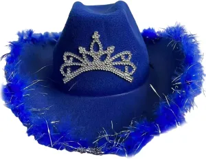 Breathable Cowboy Hats Western Party Large Rolled Brims Hat Fedoras Felts Cowboy Sunproof Hat
