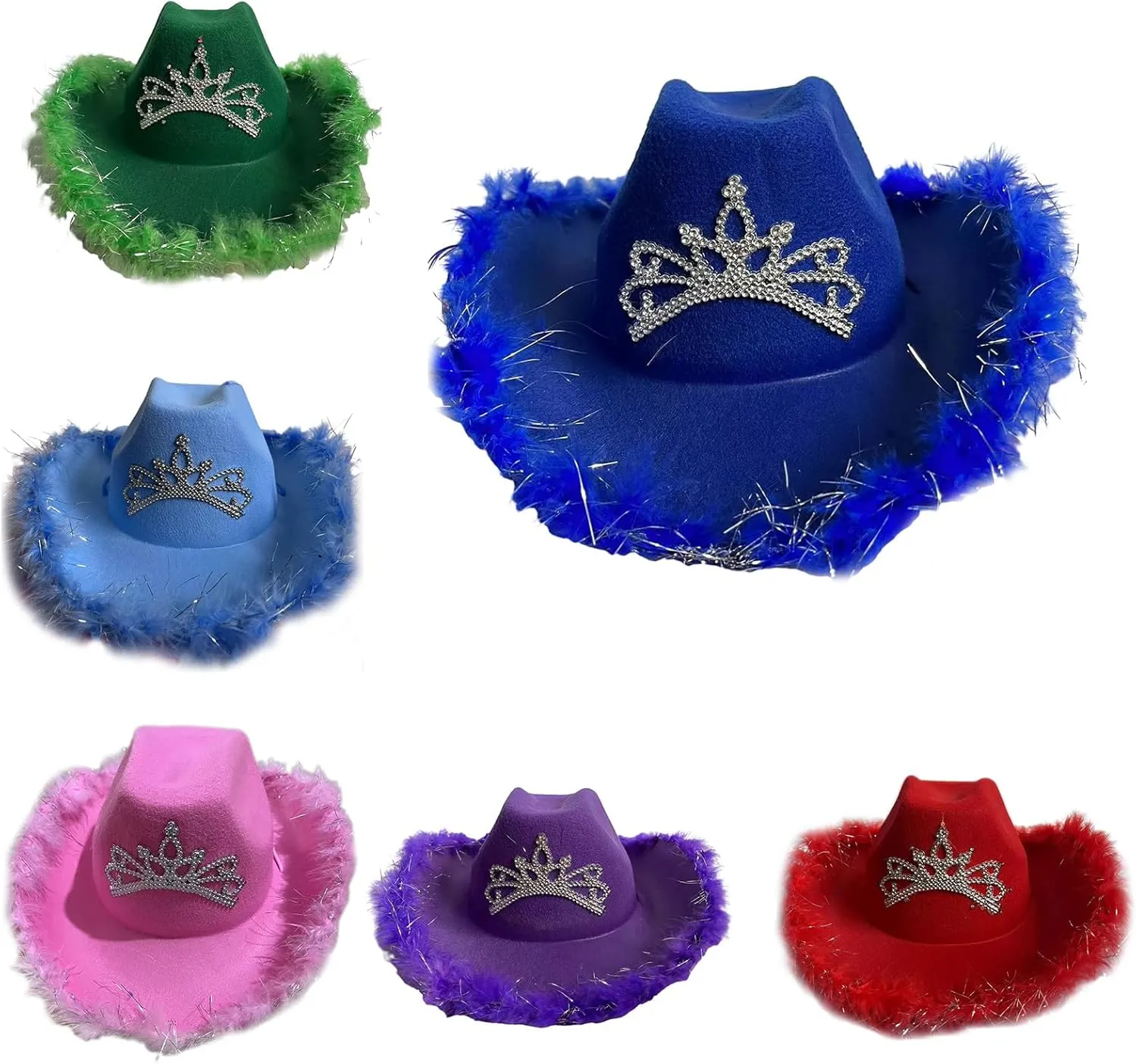 Breathable Cowboy Hats Western Party Large Rolled Brims Hat Fedoras Felts Cowboy Sunproof Hat