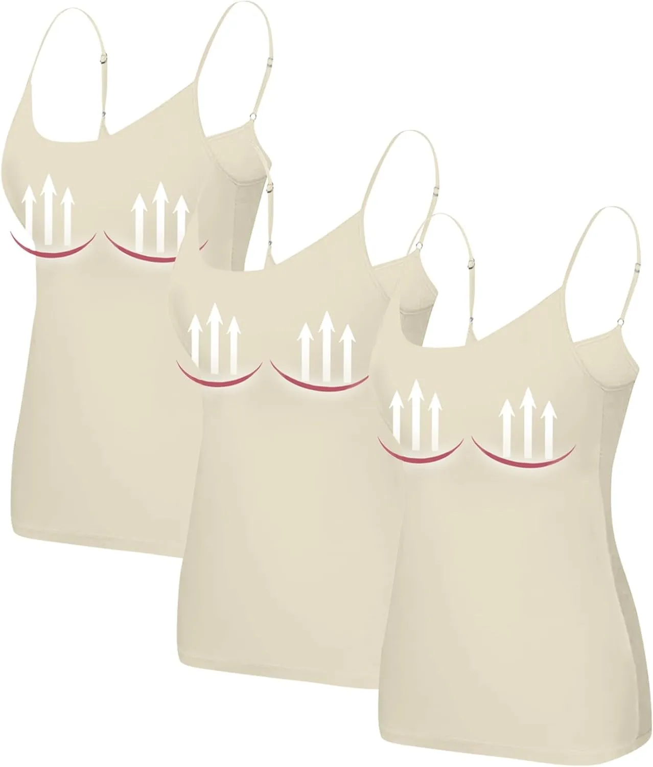 Camisole Bras for Women Womens Camisoles Tops with Built in Padded Bra Basic Breathable Tank Top