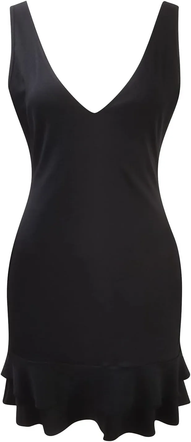 Cocktail Dress for Women,2024 Elegant Sexy Skinny Wedding Guest Dress,Trendy Ruched Slit Irregular Party Dress
