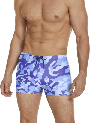 COOFANDY Men's Square Leg Swim Briefs Athletic Quick Dry Bathing Suit Square Leg Board Short for Men