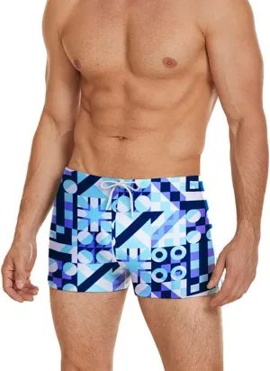 COOFANDY Men's Square Leg Swim Briefs Athletic Quick Dry Bathing Suit Square Leg Board Short for Men