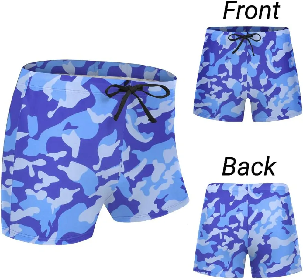 COOFANDY Men's Square Leg Swim Briefs Athletic Quick Dry Bathing Suit Square Leg Board Short for Men