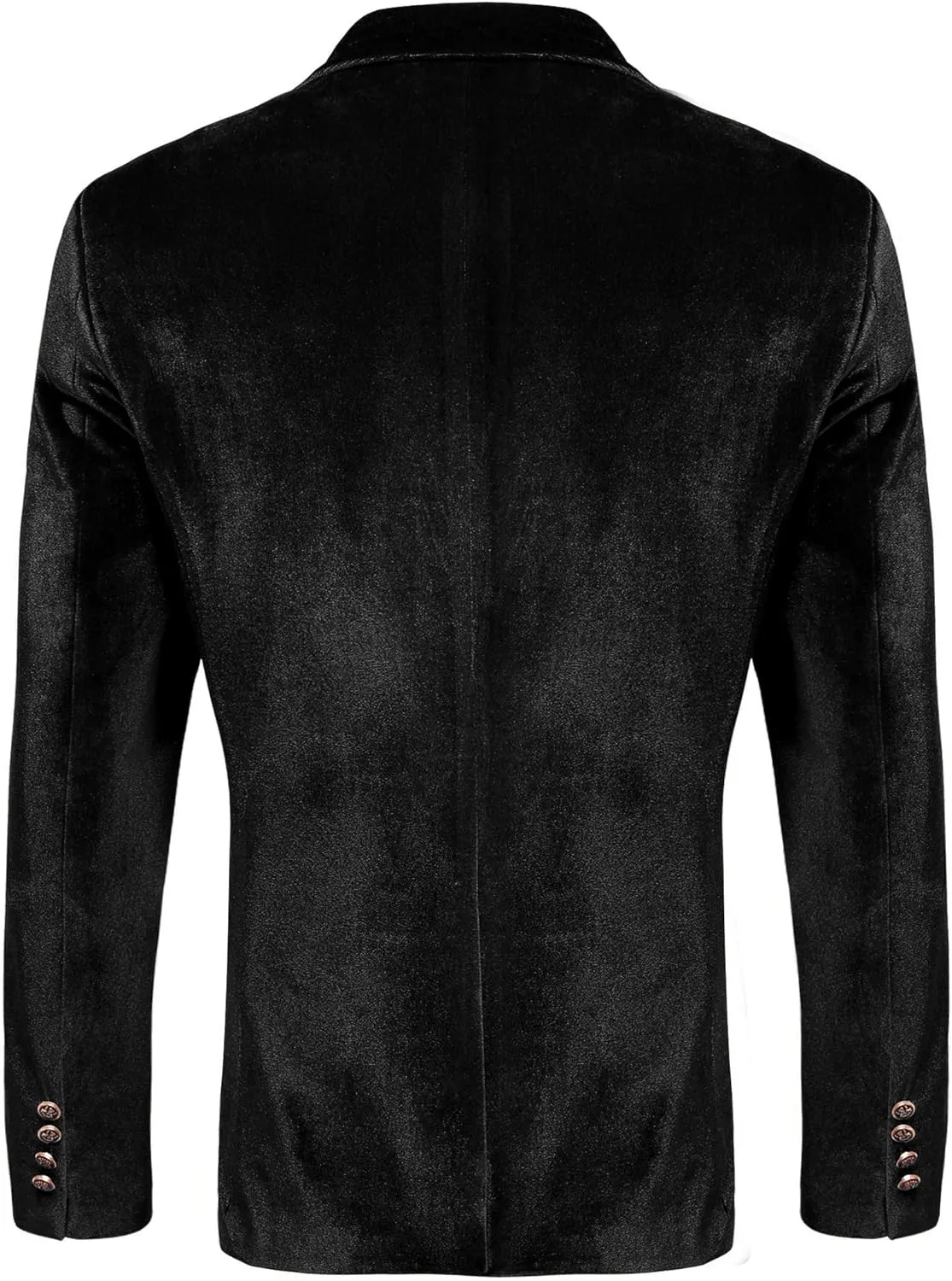 COOFANDY Men's Velvet Blazer Notched Lapel One Button Velour Tuxedo Jacket for Prom Wedding Party Dinner
