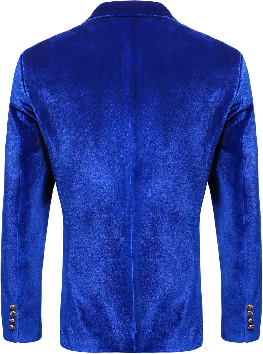 COOFANDY Men's Velvet Blazer Notched Lapel One Button Velour Tuxedo Jacket for Prom Wedding Party Dinner