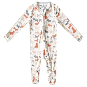 Copper Pearl Zip-Up Footie Baby Pajamas: Ultra-Soft Boys Pajamas and Girls Pajamas, Premium Knit Fabric in Stylish Prints, Tag-Free with Two-Way Zipper, Sized Newborn to 24 Months, Rufus