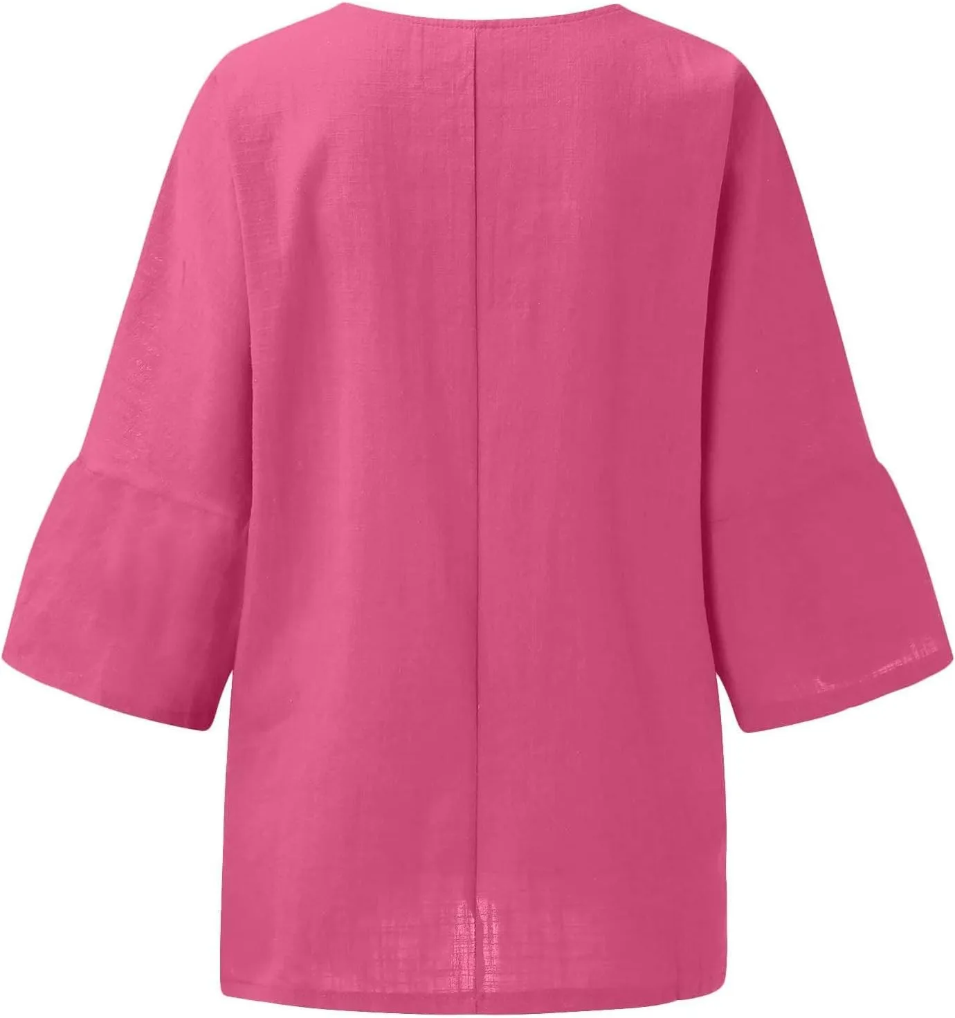 Cotton Linen Half Sleeve Shirt Top Crew Neck Comfy T Shirts Casual Loose Fit Basic Tee Shits Comfy Soft Summer Blouse