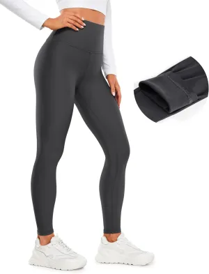 CRZ YOGA Thermal Fleece Lined Leggings Women 28'' - Winter Warm Workout Hiking Pants High Waisted Yoga Tights Full Length