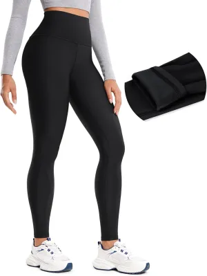 CRZ YOGA Thermal Fleece Lined Leggings Women 28'' - Winter Warm Workout Hiking Pants High Waisted Yoga Tights Full Length