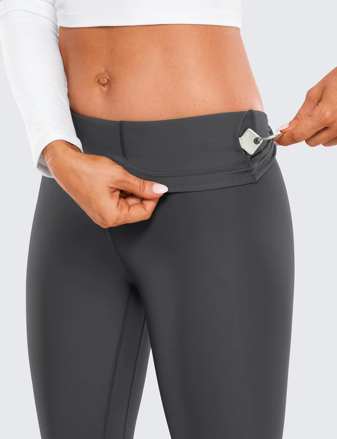 CRZ YOGA Thermal Fleece Lined Leggings Women 28'' - Winter Warm Workout Hiking Pants High Waisted Yoga Tights Full Length