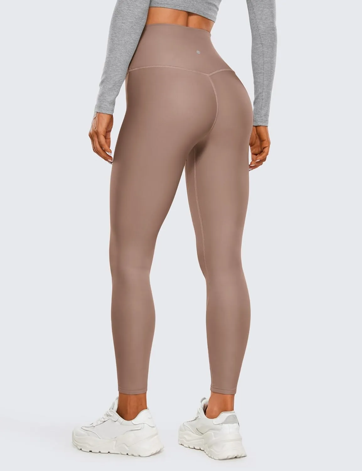 CRZ YOGA Womens High Waisted Fleece Lined Leggings 25 inches - Winter Warm Thick Thermal Soft Workout Yoga Pants