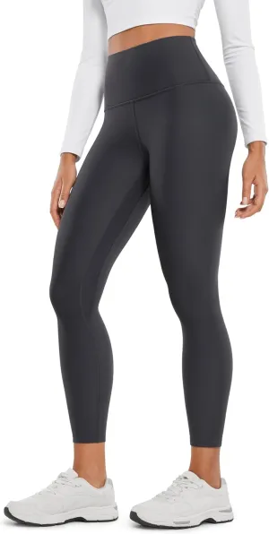 CRZ YOGA Womens High Waisted Fleece Lined Leggings 25 inches - Winter Warm Thick Thermal Soft Workout Yoga Pants