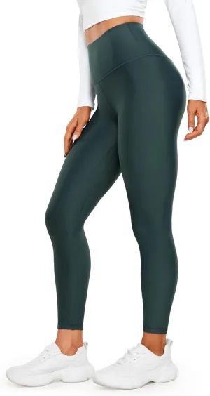 CRZ YOGA Womens High Waisted Fleece Lined Leggings 25 inches - Winter Warm Thick Thermal Soft Workout Yoga Pants