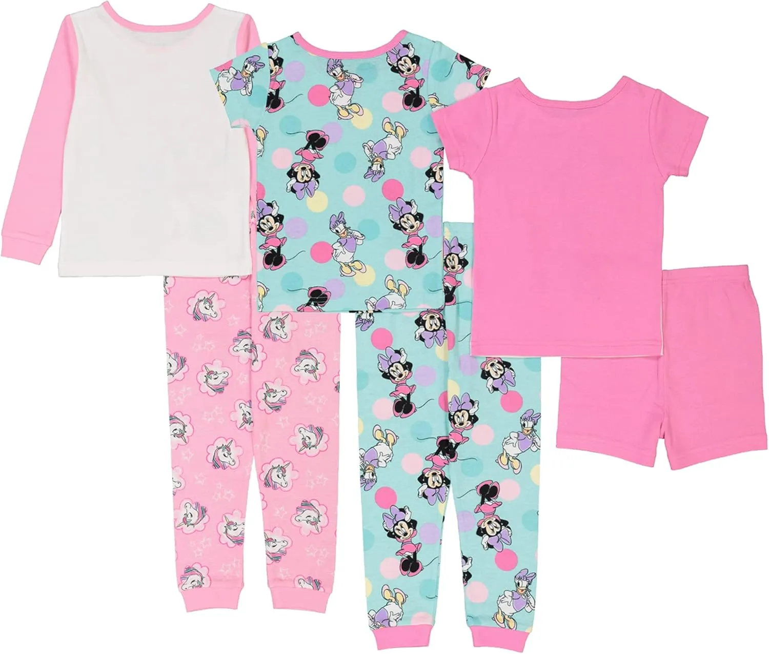 Disney 6-Piece Snug-fit Cotton Pajama Set, Soft & Cute for Kids
