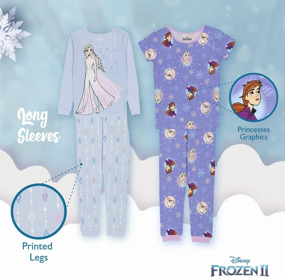Disney 6-Piece Snug-fit Cotton Pajama Set, Soft & Cute for Kids