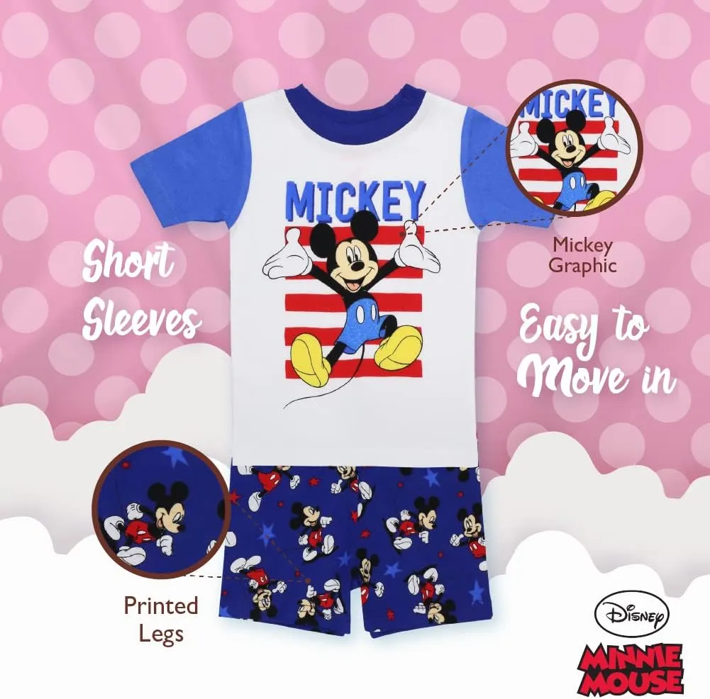 Disney Baby Girls' 2-Piece Snug-fit Cotton Pajama Set, Soft & Cute for Kids