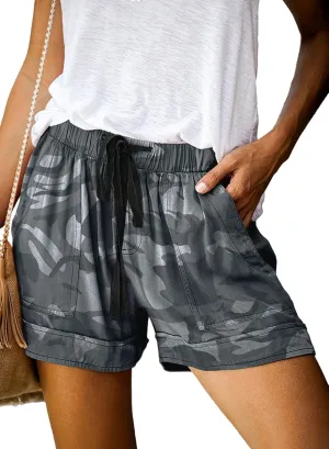 Dokotoo Womens Comfy Drawstring Casual Elastic Waist Pocketed Shorts