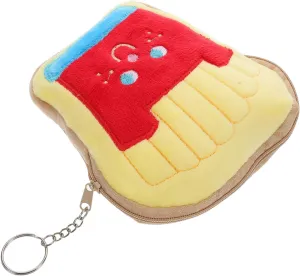 Elegant French Fries Coin Purse Women's Girls Keychain Pouch Plush Material Compact Change Purse Wallet Fashionable Cash Storage Pouch