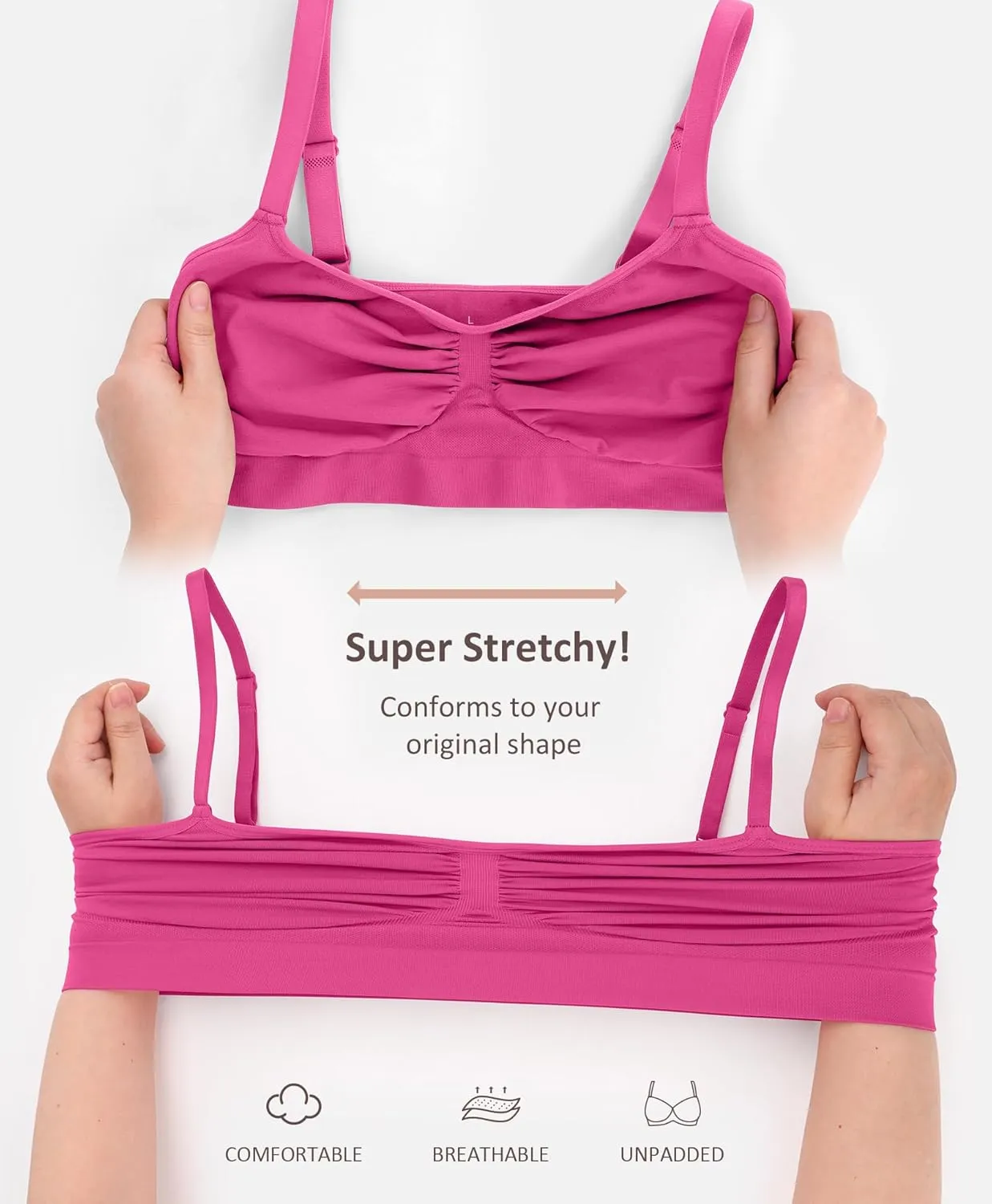 FeelinGirl Bralettes for Women with Support Comfortable Bras No Underwire Seamless Everyday Bras